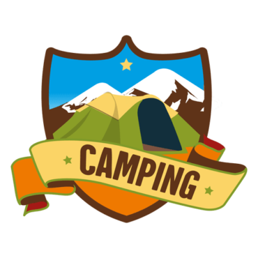 Camping, logo, tent camp
