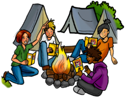 Camping, tent, hiking