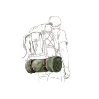 Traveler, silhouette of a man