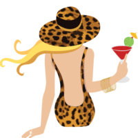Woman in a hat, rest