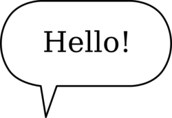 The inscription “Hello”, PNG