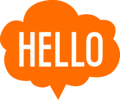 Sticker “Hello”, logo, png