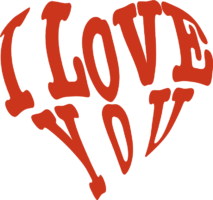 I Love You logo, PNG