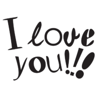 I love you, png, logo