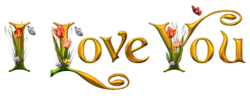 I love you, png, template
