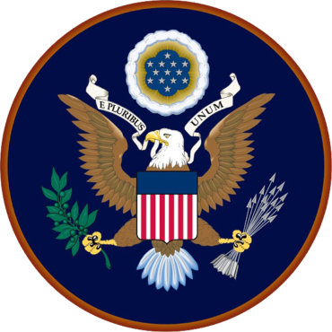 Coat of arms of the USA, flag of the USA