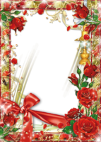 Roses, frame, photo, png