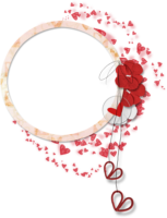 Round flower frame