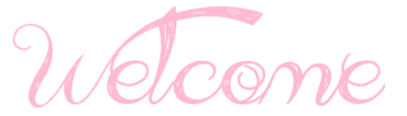 Welcome pink text