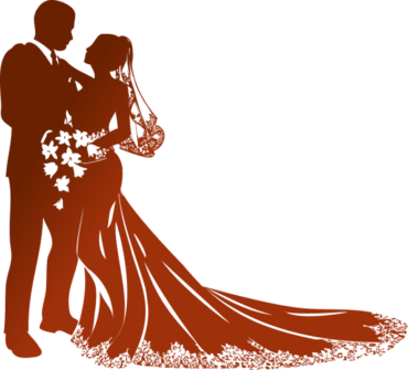 Wedding couple, silhouette, wedding