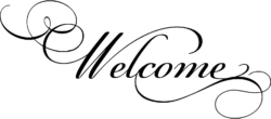 Logo, inscription, welcome