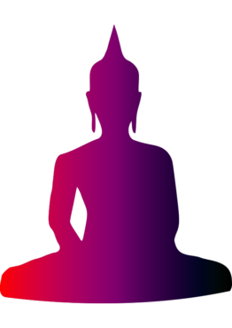 Meditating Buddha silhouette