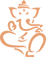 Ganesha silhouette, template