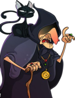 A sorceress, a witch