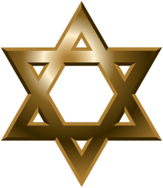 The hexagram symbol is the star of David