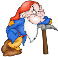 Gnome Grumpy and Snow White