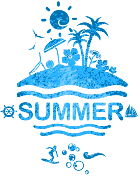 Summer, beach, poster