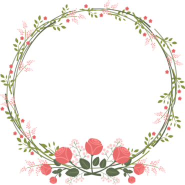 Round frame, png, flowers, пнг