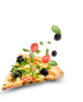 Piece of pizza, food