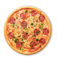 Pepperoni and margarita pizza