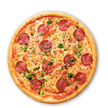 Pepperoni and margarita pizza