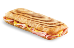 Panini with ham and cheese