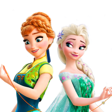 Frozen Anna and Elsa, cartoon