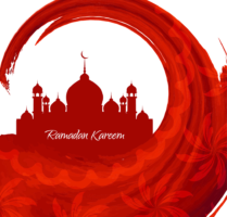 Ramadan Mubarak with a mosque