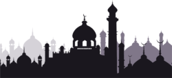 Silhouette of the mosque
