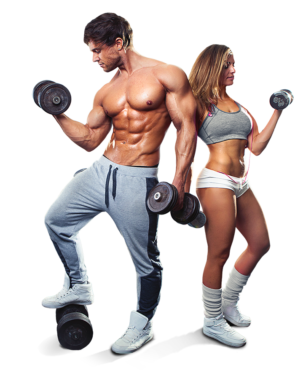 Fitness man and woman