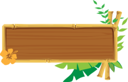 Wooden plaque for the inscription