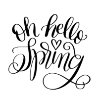 The inscription “Hello spring”