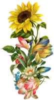 Sunflower, bouquet, flowers