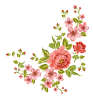 Vintage flowers, png, bouquet