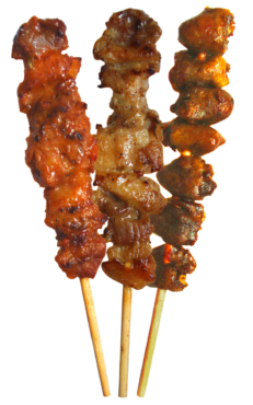 Barbecue on a skewer, food