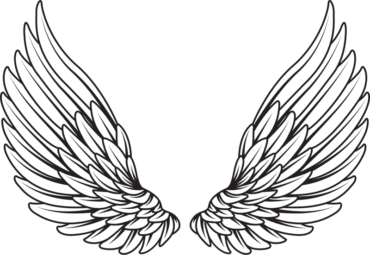 Tattoo sketch, angel wings