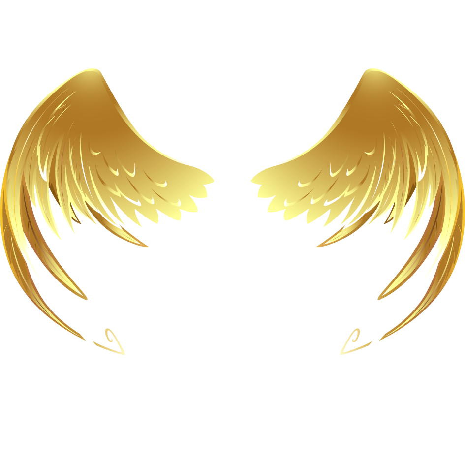 Золотые крылья 2. Золотистые Крылья. Крылья клипарт. Желтые Крылья. Золотые ангельские Крылья.