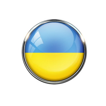 Flag of Ukraine in a circle