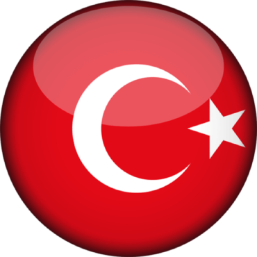 Flag of Turkey badge, PNG