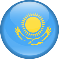 Flag of Kazakhstan badge, PNG