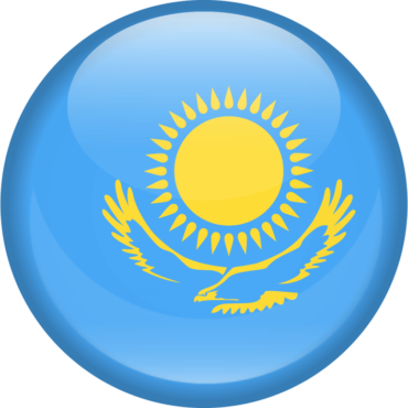 Flag of Kazakhstan badge, PNG