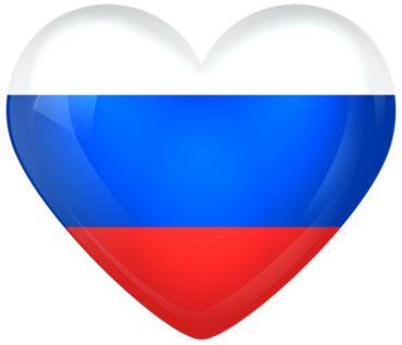 The heart is the flag of Russia