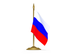 The flag of the Russian Federation on the flagpole