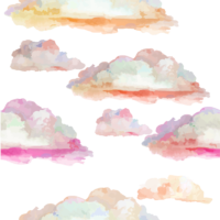 Watercolor clouds