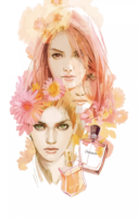 Beautiful girls, drawing