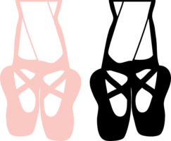 Pointe shoes, silhouette