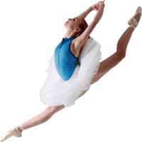 The ballerina is dancing