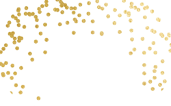 Golden confetti, background, png