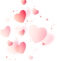 Hearts background, png