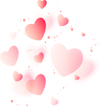 Hearts background, png